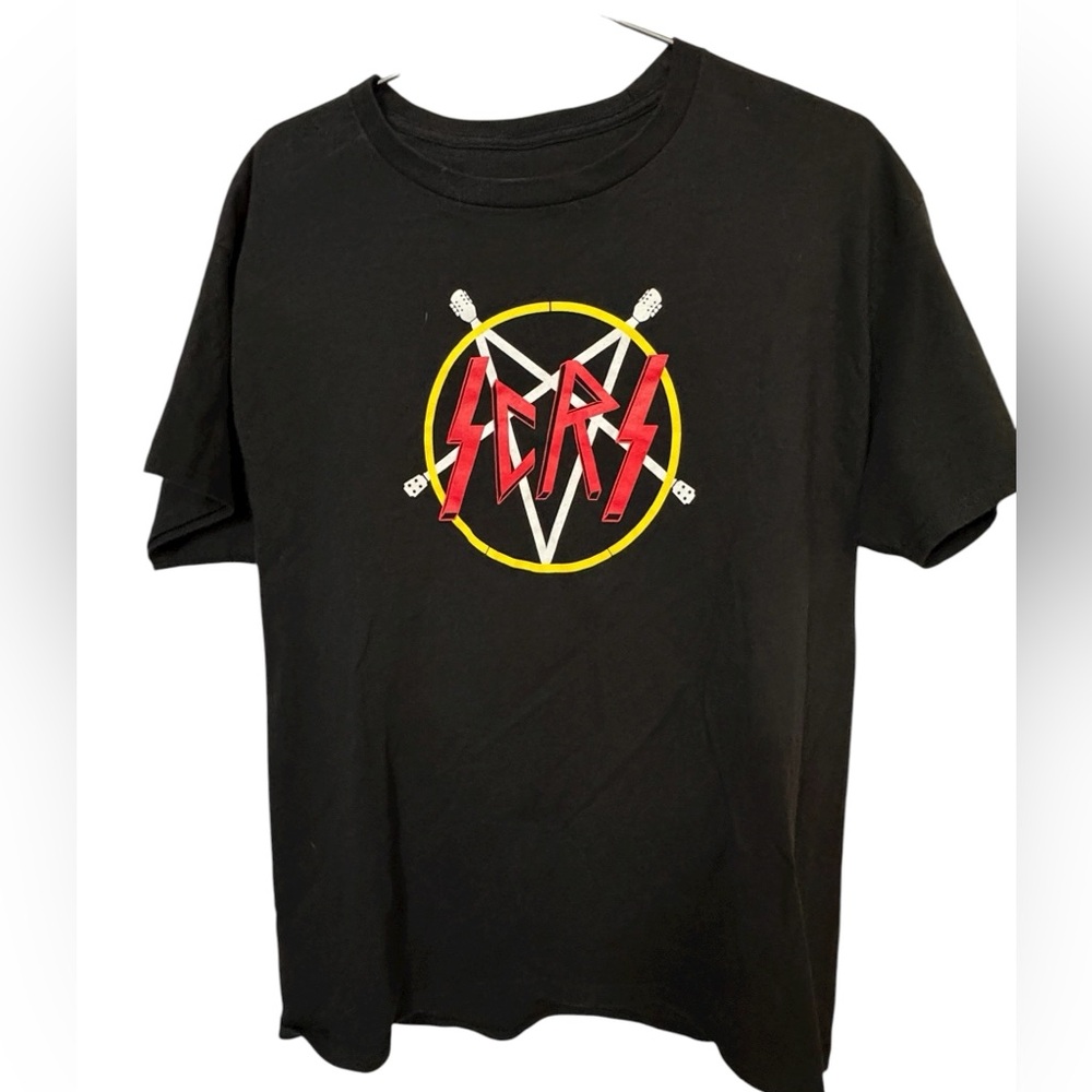 SCRS Guitars Punk Rock Band Black Men’s L T-Shirt